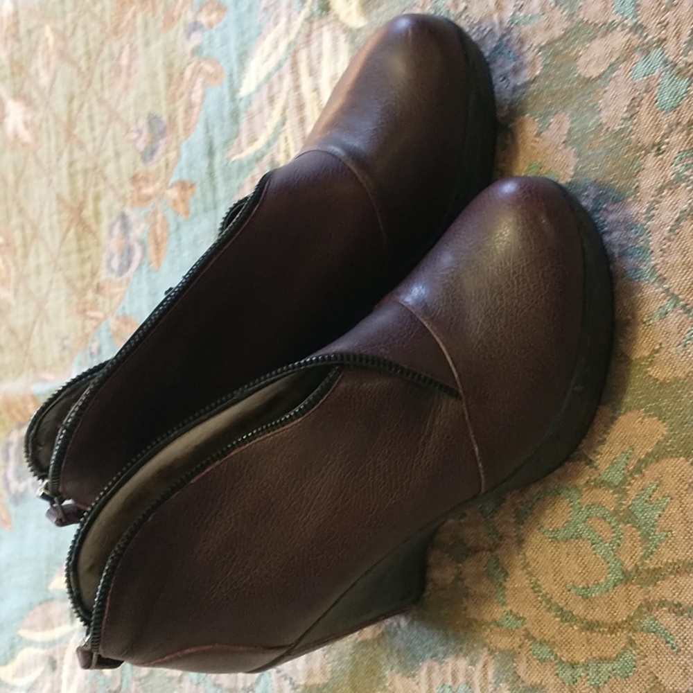 Jambu Maroon Indigo Zipper Detail Bootie Sz 8.5